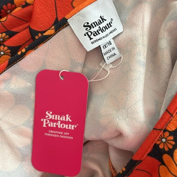 Retro & Vintage SMAK Parlour Pumpkin Mod Style Dress NWT - Picture 6 of 7